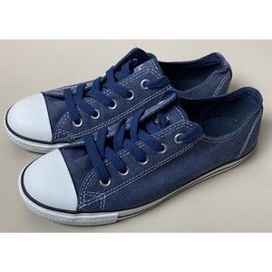 Converse All Star Womens Size 6 Denim Blue Low Top Sneakers Worn 1X EUC